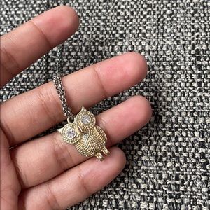 Gold Plated Owl Necklace